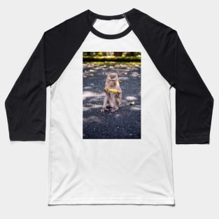 Little cheeky monkey with banana Baseball T-Shirt